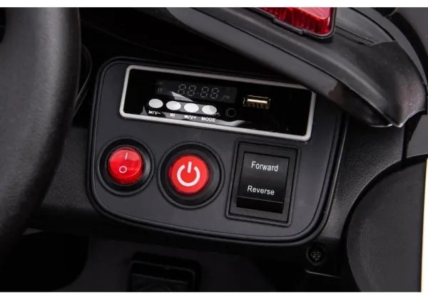 Elektromos Dodge Challenger rendőrautó 50W/4500 mAh fekete-fehér