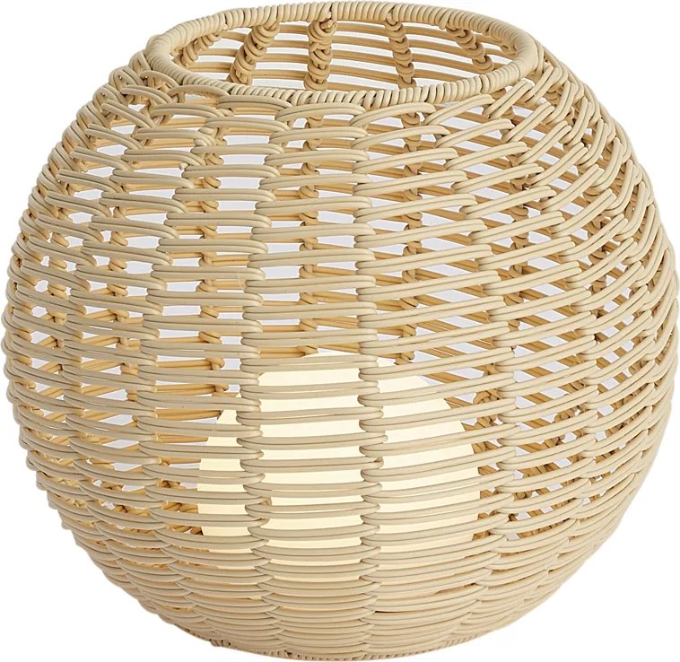 Kültéri asztali lámpa bézs 30 cm LED-del, USB-C-vel tölthető IP44 - Oli