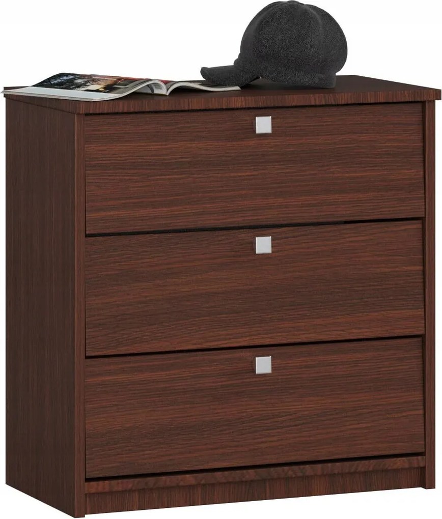 Cipősszekrény Mini 3 billenőajtós 60 cm wenge Akd