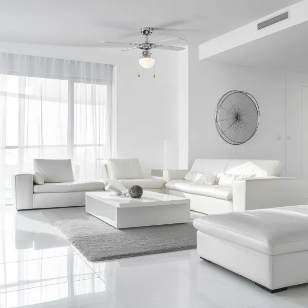 ZEVENTI - Mennyezeti ventilátor NAVAGIO 1xE27/60W/230V fekete/fehér