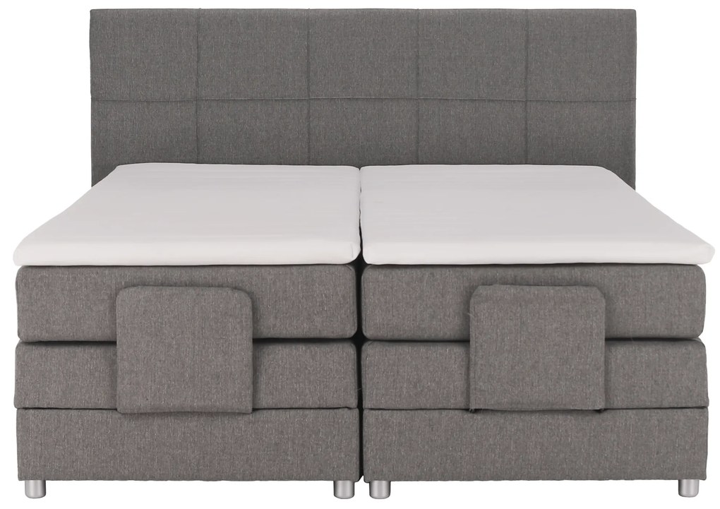 Elektromos állítható ágy, boxspring, szürke, 160x200, MURKO NEW