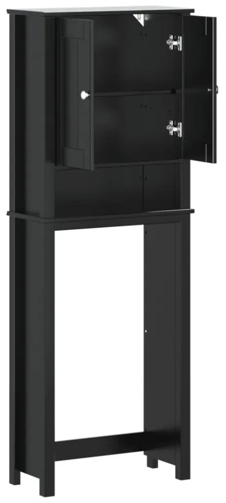 BERG fekete tömör fa WC feletti tároló 60 x 27 x 164,5 cm