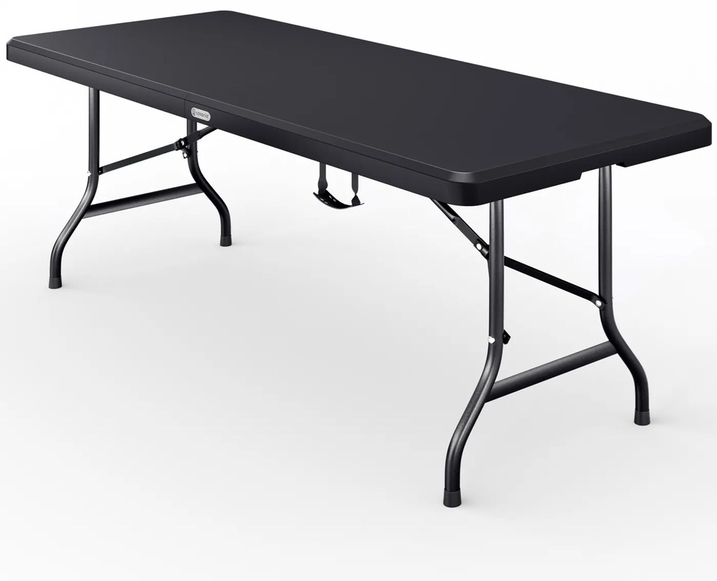 Casaria® Összecsukható asztal antracit - 183x75x73 cm