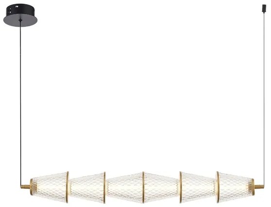 LED Csillár zsinóron SANSA LED/11W/230V arany/átlátszó