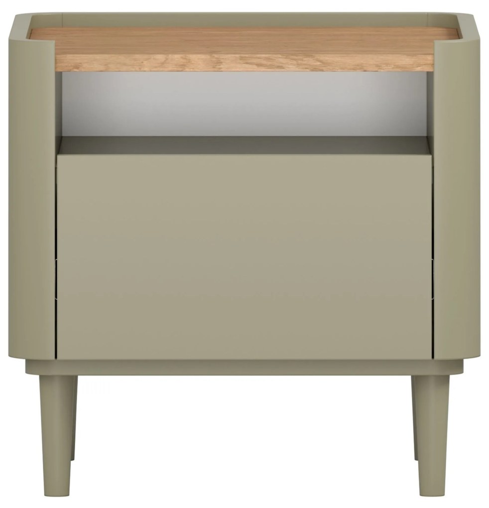 Elivo fiókos lábas éjjeliszekrény 50 cm - eukaliptusz / baltic dune tölgy