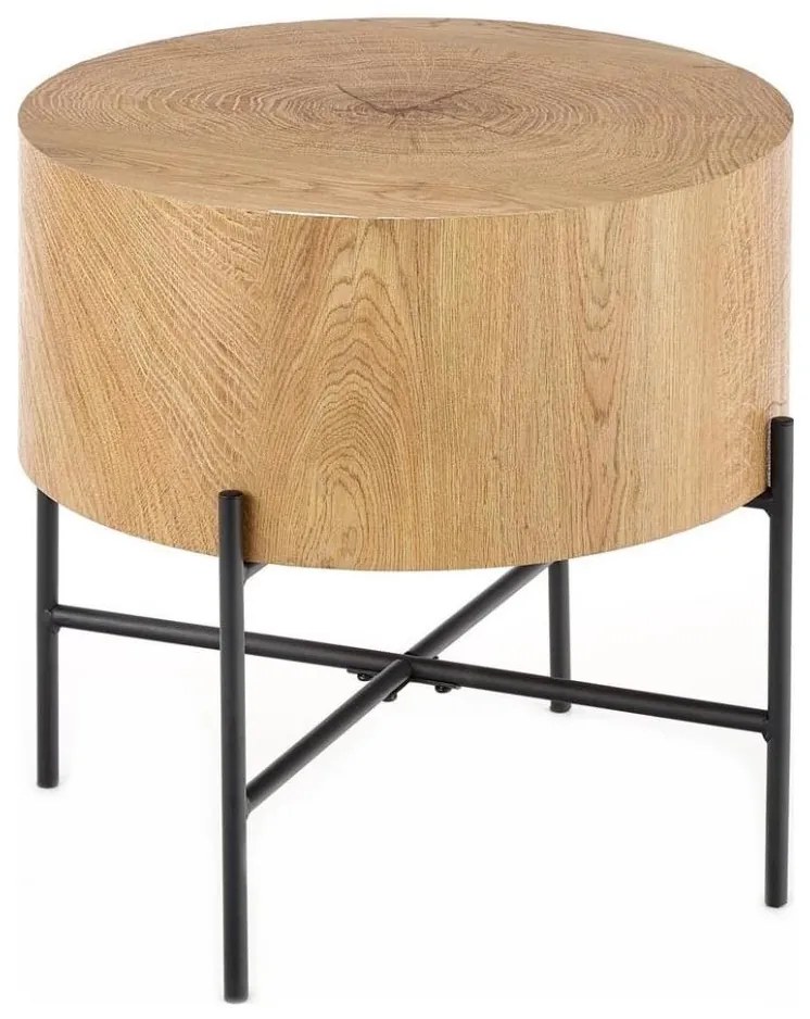 Kávésasztal BROOKLYN 45x45 cm fekete/bézs