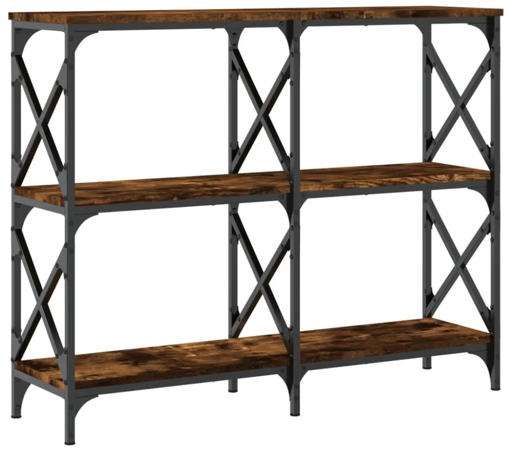 füstös tölgy színű szerelt fa tálalóasztal 100 x 28 x 80,5 cm