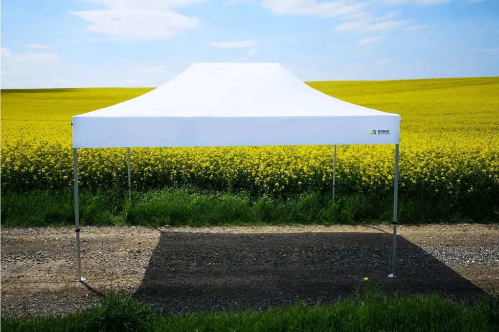 Esküvői sátor 4x8m - plusz 3 oldalfal - Narancs