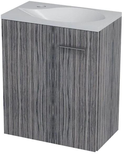 SAPHO LATUS II mosdótartó szekrény, balos/jobbos, 42x50x25cm, zebráno 55581