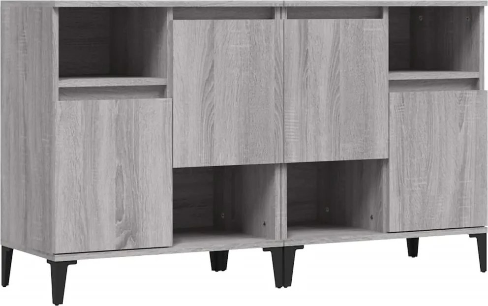 vidaXL 2 db szürke sonoma színű szerelt fa tálalószekrény 60x35x70 cm