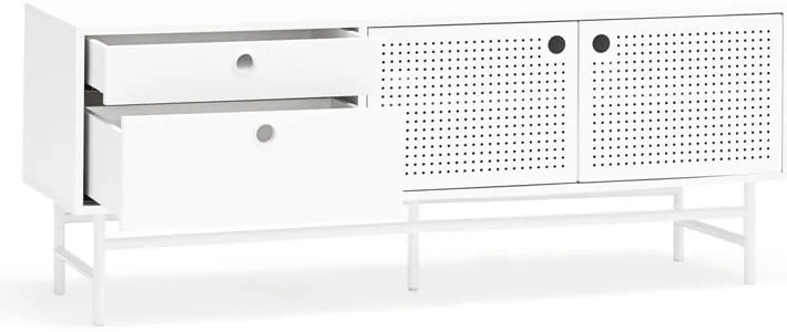 Fehér TV-állvány 140x52 cm Punto - Teulat