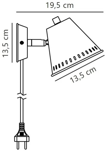 Nordlux - Fali spotlámpa PINE 1xGU10/15W/230V