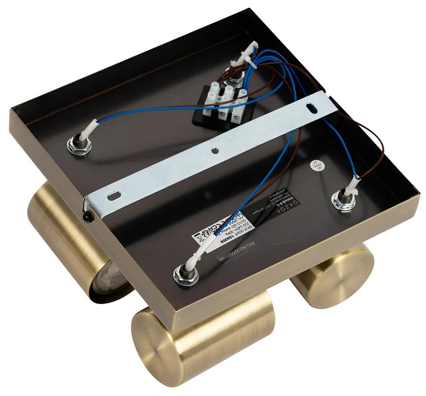 Modern mennyezeti lámpa bronz 4-lámpás állítható téglalap alakú - Jeana