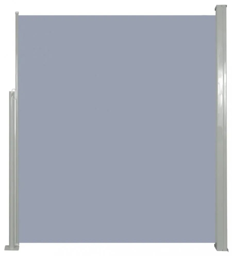 szürke behúzható oldalsó napellenző 160 x 500 cm