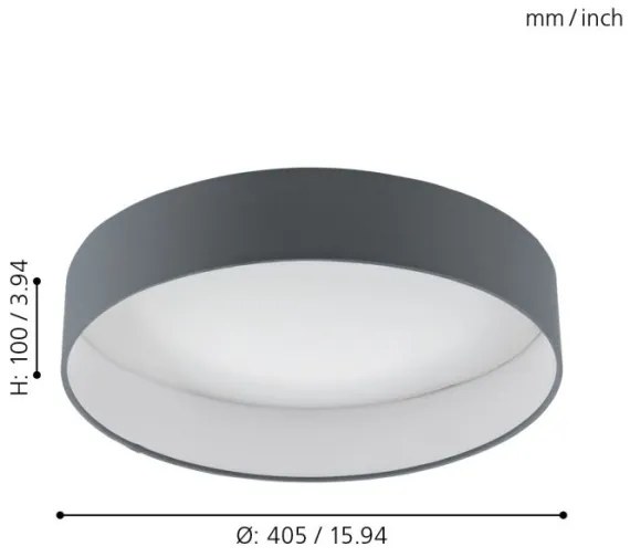 Eglo 96538 - LED Dimmelhető mennyezeti lámpa PALOMARO 1 1xLED/18W/230V