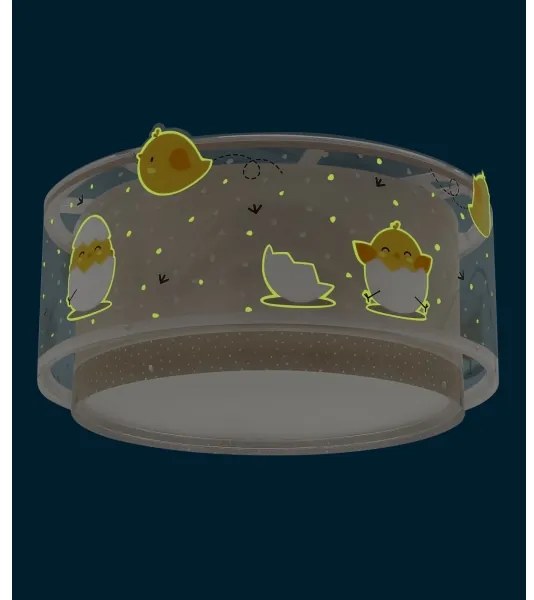 Dalber 76876 - Gyerek mennyezeti lámpa BABY CHICK 2xE27/15W/230V