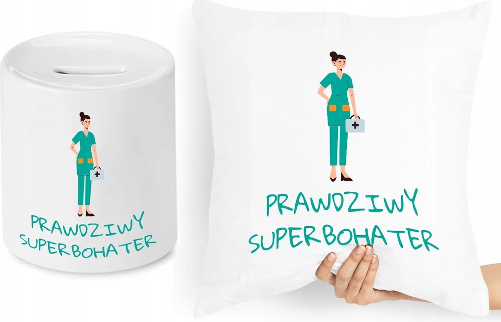 Ápolónő Szett Párna Persely nyomott mintával, fényképpel