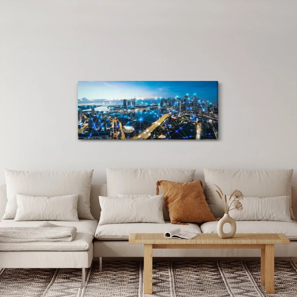 Kép - Városhálózat (120x50 cm)