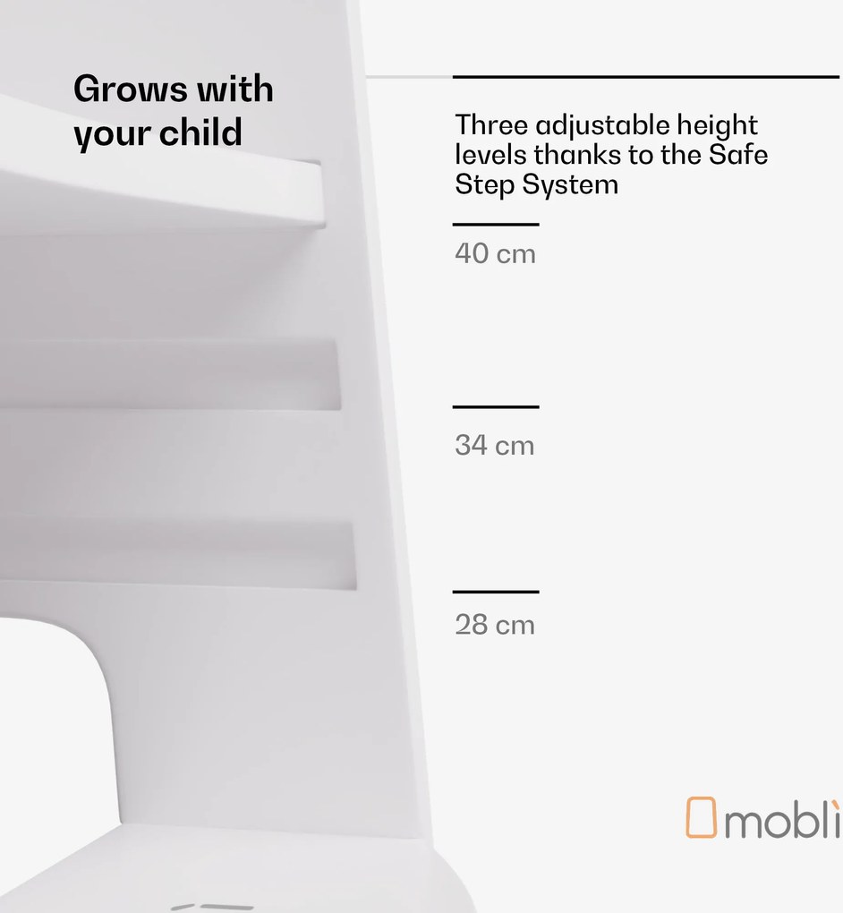 Mobli Ully Montessori, tanulótorony, MDF, 40,5 x 86 x 38 cm, állítható magasságú