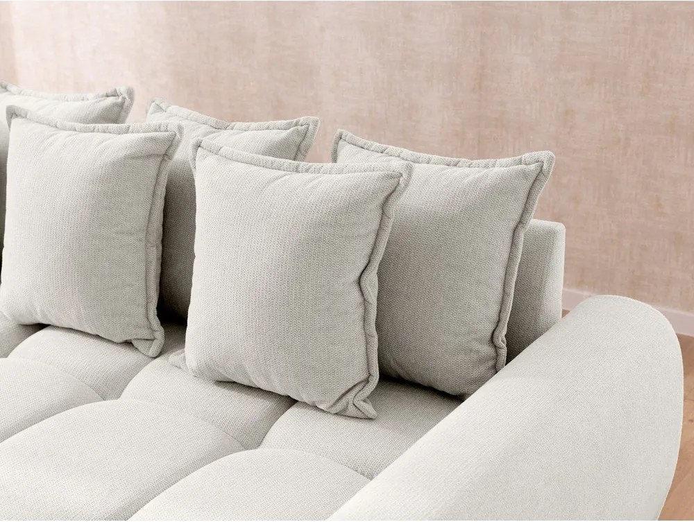 Fehér sarokkanapé (jobb oldali-heverő résszel) Albane – Ropez