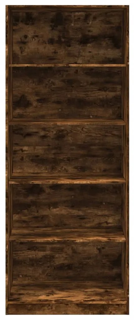 füstös tölgy színű szerelt fa ruhásszekrény 80 x 50 x 200 cm