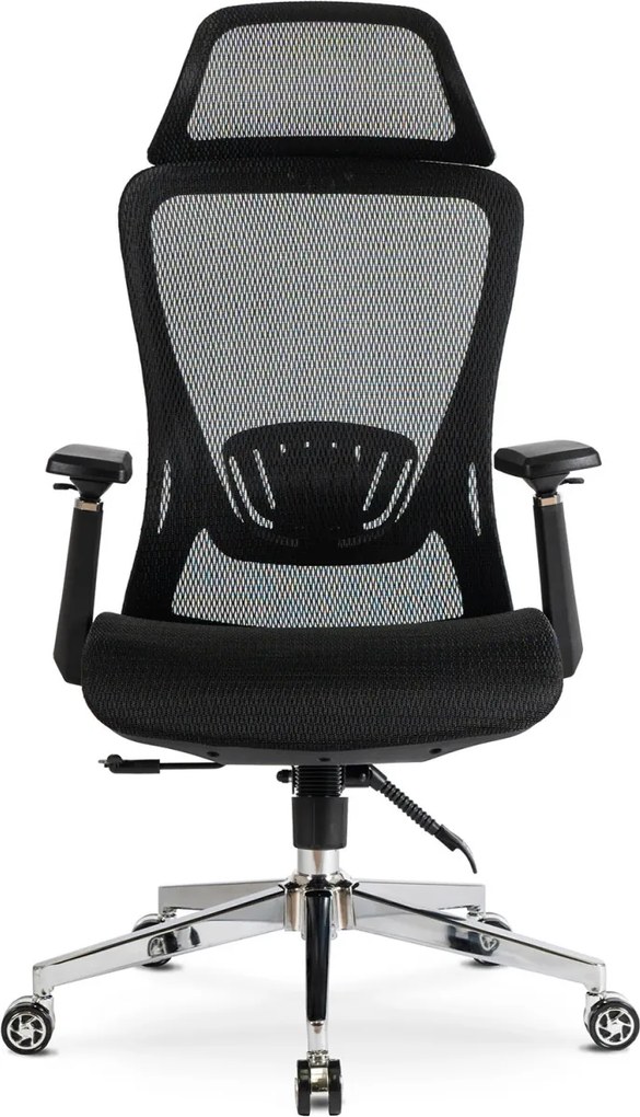 Forgószék ergonomikus kialakítással, fekete színben. LITOS