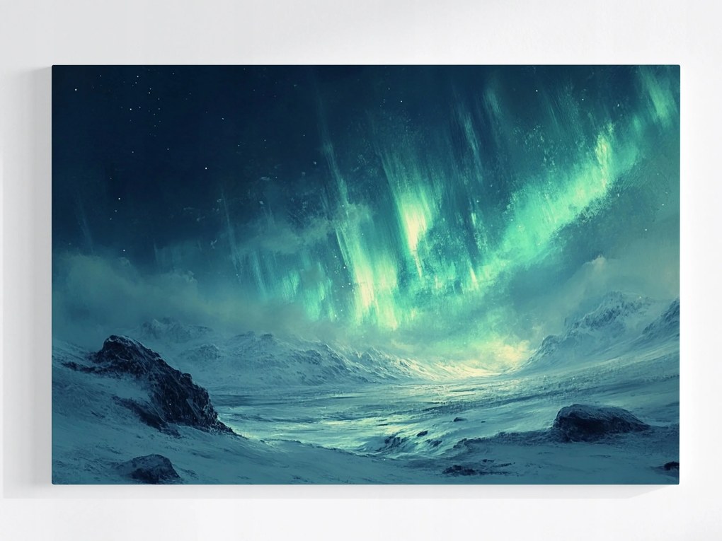 Poszter Kilátás Izland Északi Fény Égbolt 120x80