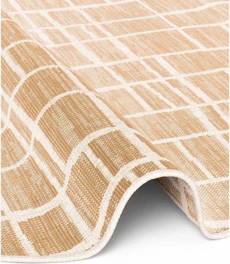 Krémszínű-natúr színű kerek kültéri-beltéri szőnyeg ø 160 cm Haringey Crouch – Ted Baker