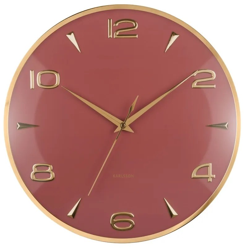 Karlsson 6017RD dizájner falióra, piros, átmérő:40 cm