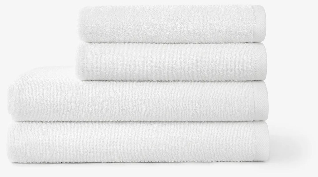 Goldea bordűr nélküli frottír törölköző és fürdőlepedő soft – fehér 30 x 50 cm