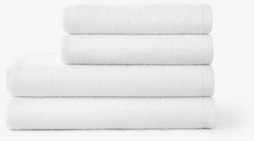 Goldea bordűr nélküli frottír törölköző és fürdőlepedő soft – fehér 70 x 140 cm