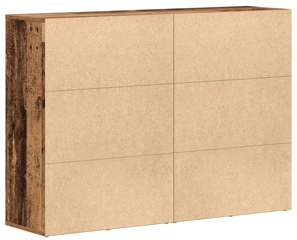 Oldalbordák 2 db Régi fa 60x31x84 cm Mérnöki fa