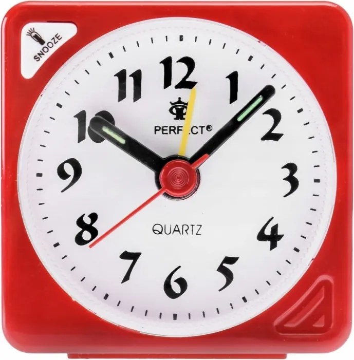 Kvarc Ébresztőóra Perfect Óra Snooze RE03 Piros