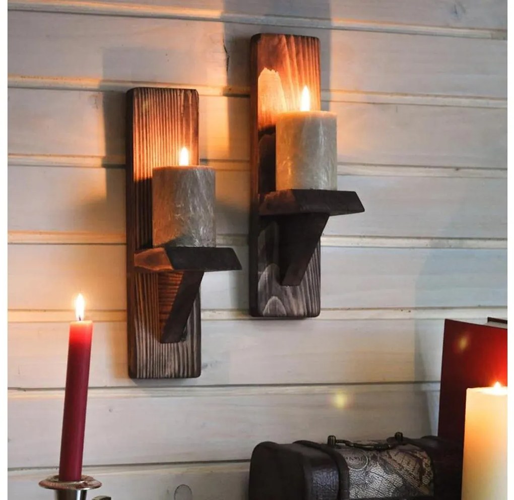 KÉSZLET 2x Fali polc RAF fenyő