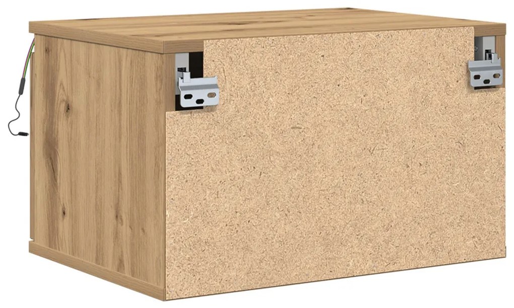 Éjjeli Asztal LED fali szereléssel Artisan Tölgy 50x36x30 cm