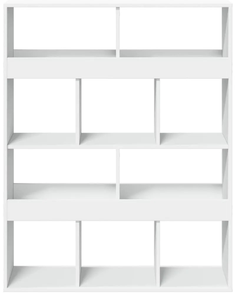 fehér szerelt fa könyvespolc 100 x 33 x 125,5 cm