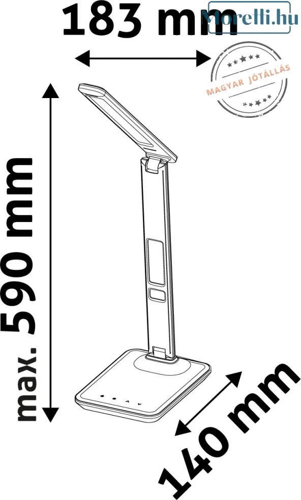 AVIDE ABLDL-OLC-6W-BR BARNA SZÍNŰ ÍRÓASZTALI LÁMPA 6W 350Lm IP20