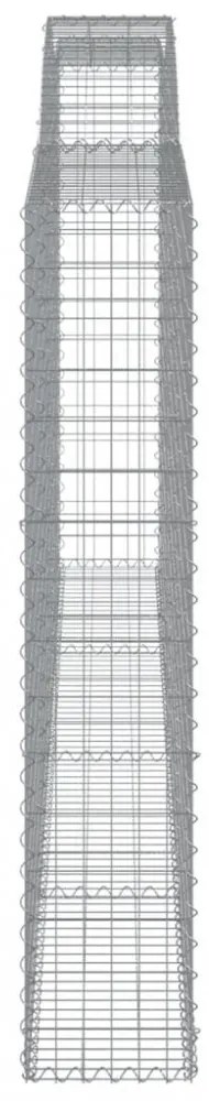 3 db íves horganyzott vas gabion kosár 400x30x160/180 cm