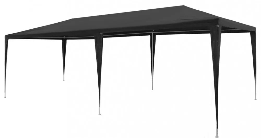 antracitszürke PE rendezvénysátor 3 x 6 m
