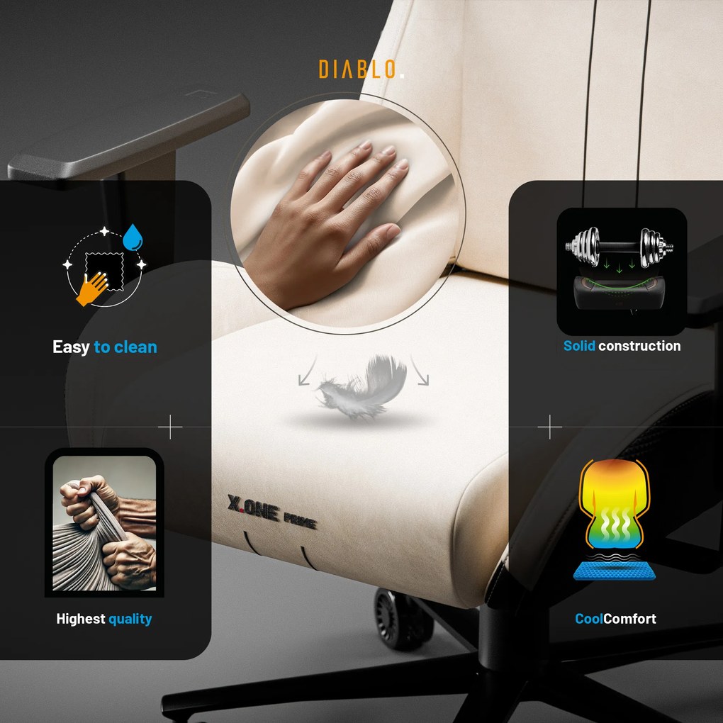 Bézs gamer szék Diablo X.ONE Prime Desert Storm