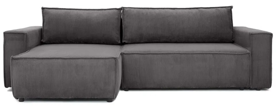 Bowie sötétszürke kordbársony variálható kanapéágy - Bonami Selection