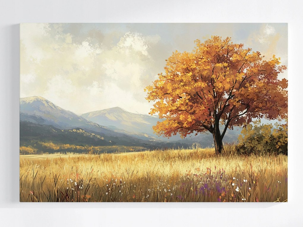 Poszter Tájkép Szabadtér Hegyek Fa Ősz 120x80