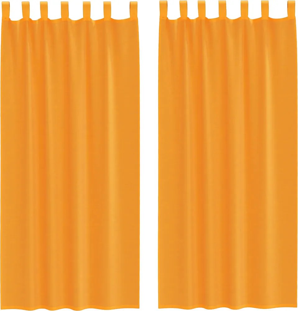 vidaXL 2 db narancssárga fátyolfüggönyök hurokkal 140x245 cm