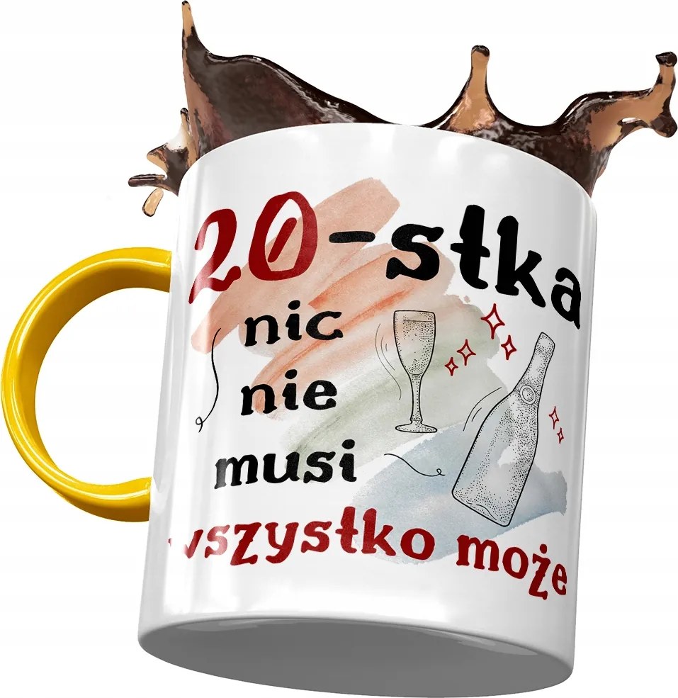 Sárga Bögre Születésnapra 20 20. 20-as Ajándék Nyomtatott Fotóval