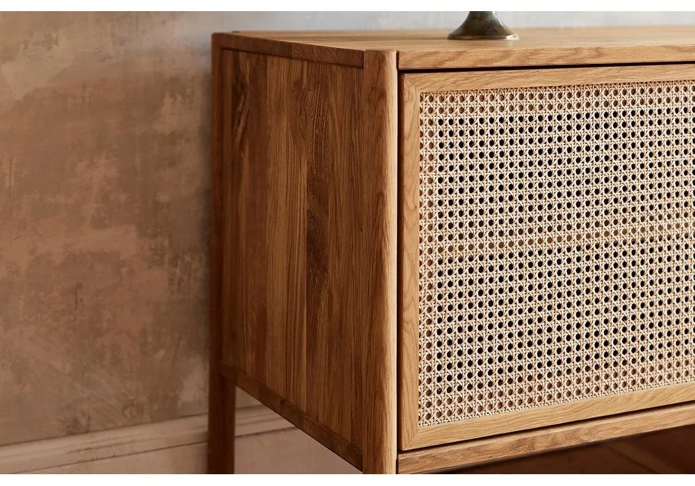 Alacsony tölgyfa komód 97x69 cm Pola - The Beds