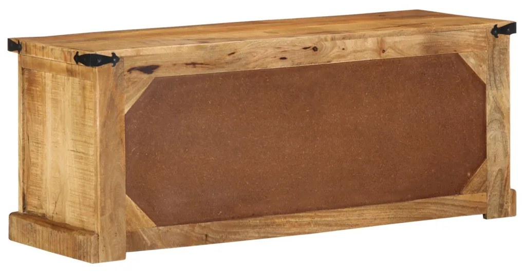 Cipőpad 110x38x45 cm Tömör Fa Rusztikus Mangó