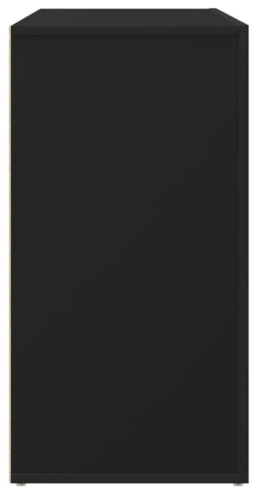 Büfé oldal szekrény Fekete Összeszerelt fa 120 x 36 x 69 cm