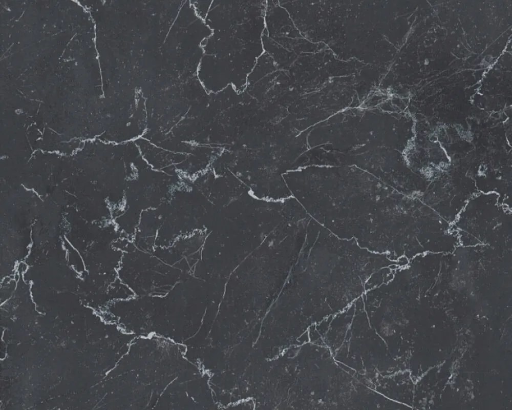 Tapéta 37991-3 As Creation vinil flizelin fekete márvány mosható