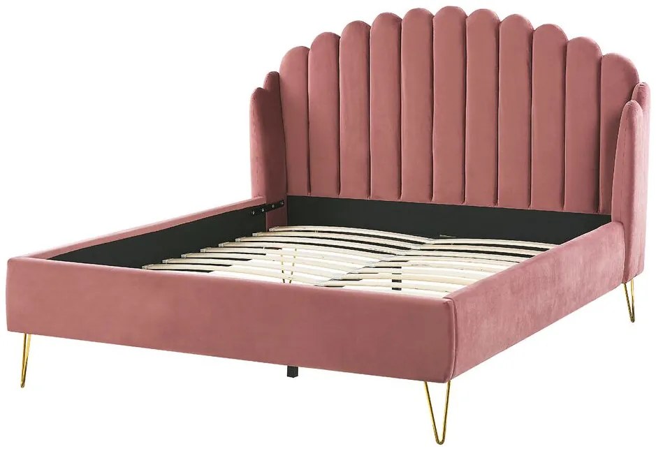 Franciaágy 140 cm Chaza (rózsaszín). 1077495