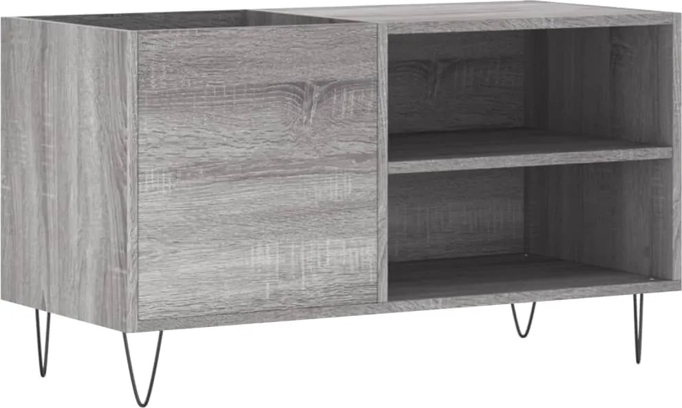 vidaXL szürke sonoma színű szerelt fa hanglemezszekrény 85x38x48 cm